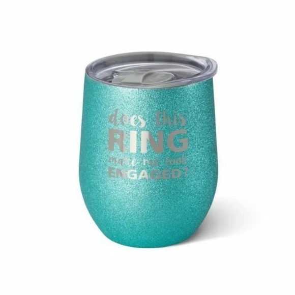 Swig Celebrations 12 Oz Wine - Does This Ring Make Me Look Engaged - Picture 2 of 3